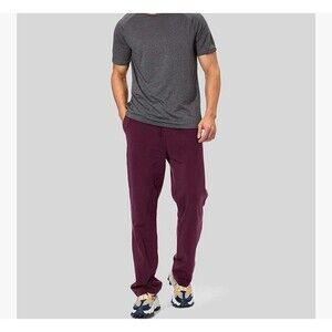 Nwt Mier Men's Large Cotton Red Maroon Side Pockets & Back Sweatpants